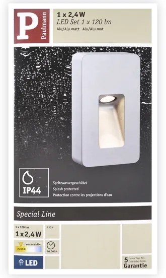 Paulmann 93825 - LED/2,4W IP44 Vonkajšie nástenné svietidlo SPECIAL LINE 230V