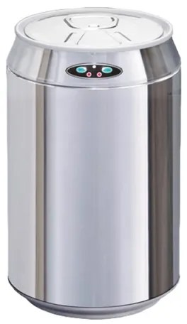 Bezdotykový odpadkový kôš 30l nápojová plechovka strieborná