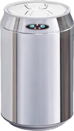 Bezdotykový odpadkový kôš 30l nápojová plechovka strieborná