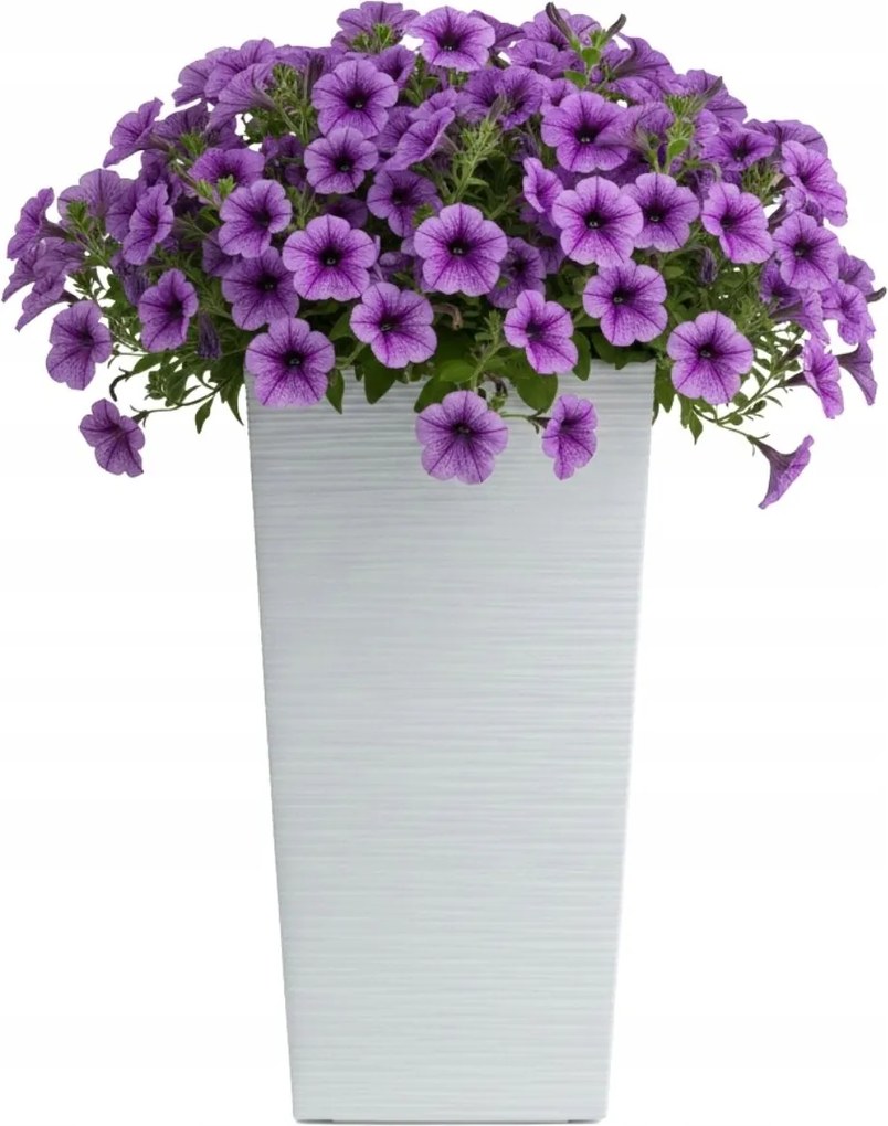 Sada 2 ks květináčů Porto Riflo 75x39,6/67,7x35 cm bílá