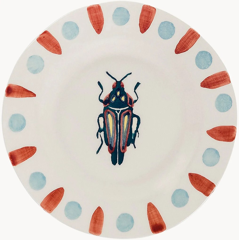 Ručne maľovaný dezertný tanier Beetle Bug