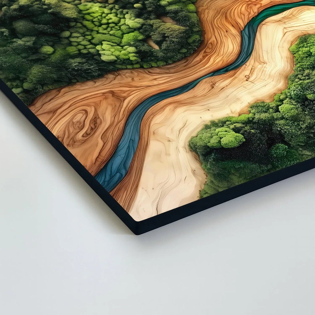 DUBLEZ | Farebný drevený obraz - Abstraktný les