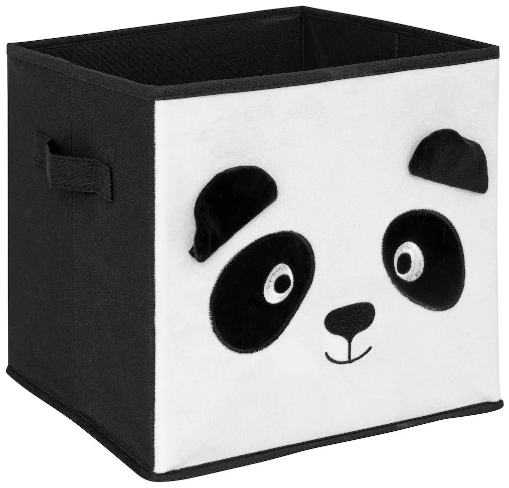 ATMOSPHERA Úložný box Panda, 29x29x29 cm, čierna/biela
