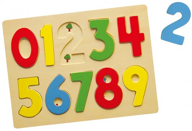 Puzzle skladačka na podložke Viga 58545 čísla