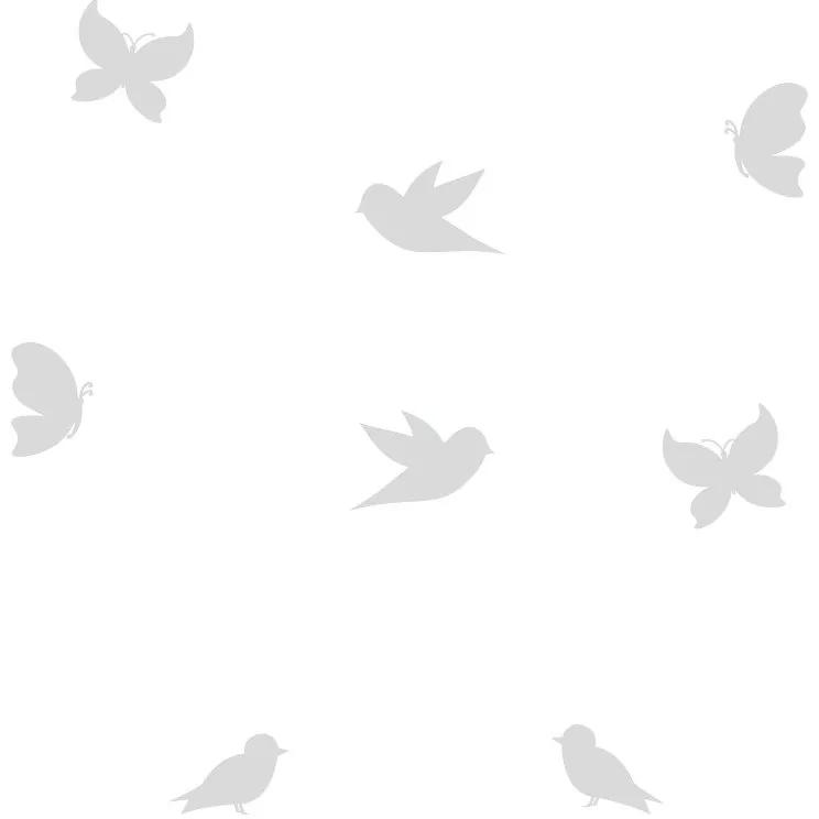 lovel.sk Nálepka na stenu Animals - vtáčiky a motýle 23 ks Z060 - pastelové