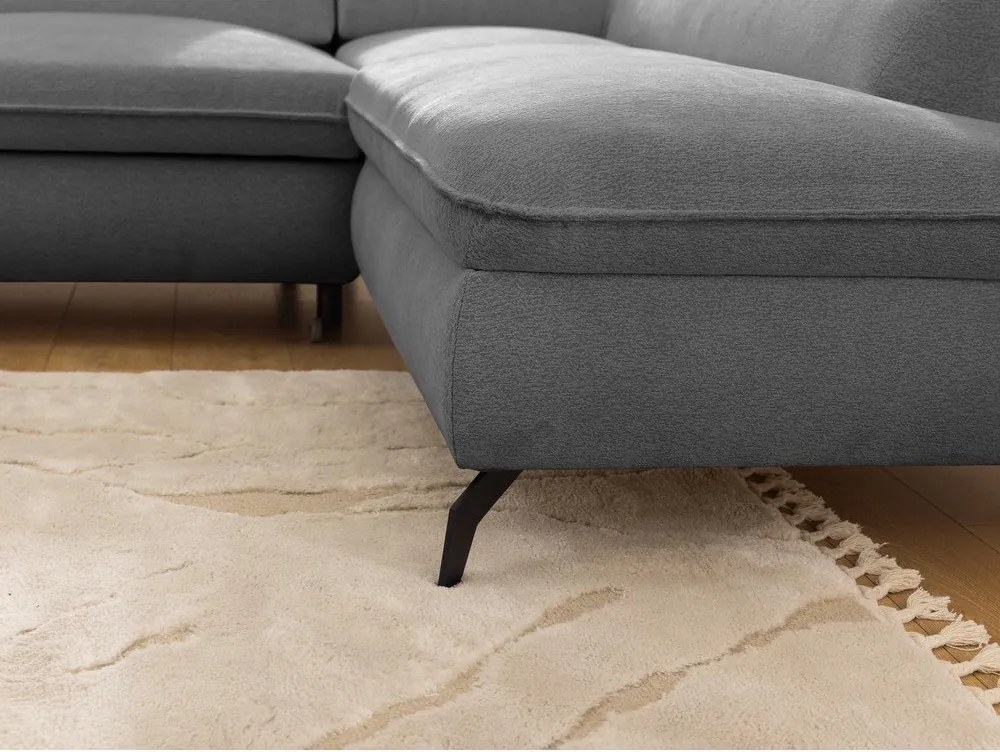 Sivá ženilková rohová pohovka (pravý roh/do L) Marbeya – Ropez