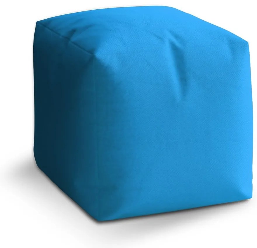 Taburet Cube azúrová, modrá