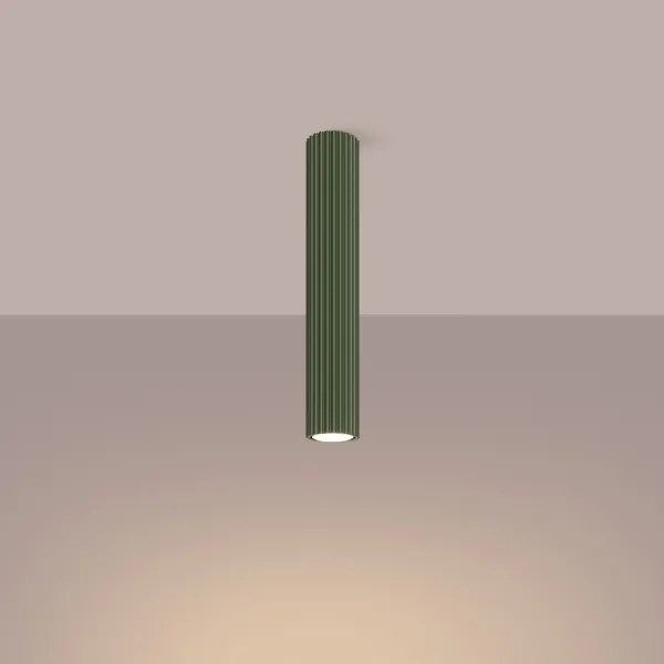 Sollux SL.1609 - Bodové svietidlo KARBON 1xGU10/10W/230V 40 cm zelená