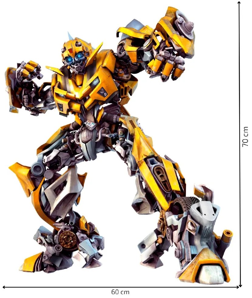 Textilná nálepka na stenu "Transformer - Bumblebee"