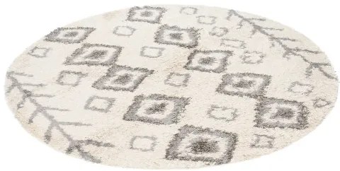 Koberec BOHO L228D béžový / tmavosivý kruh