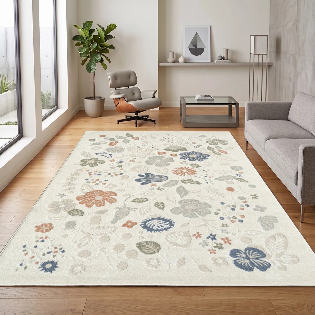 Angel Carpet, Kusový koberec Aurora 25 Cream, 80x150, biela, kancelária