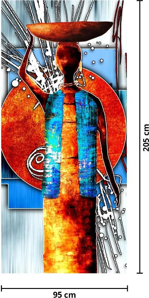 Fototapeta na dvere - Maľba starovekej osoby (95x205cm)