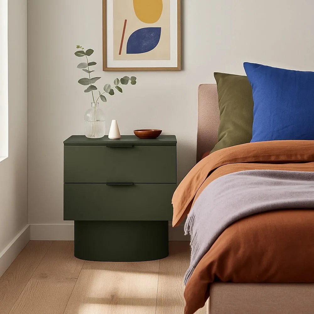 Zelený nočný stolík Totem – Teulat
