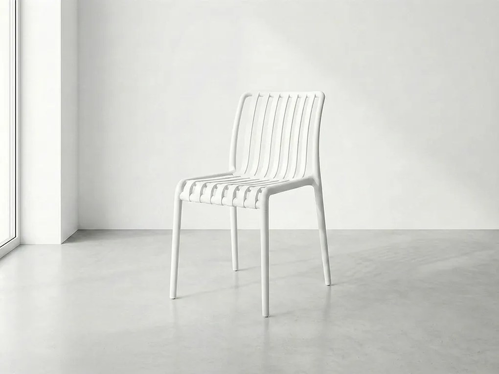 Plastová stolička TREGO, biela