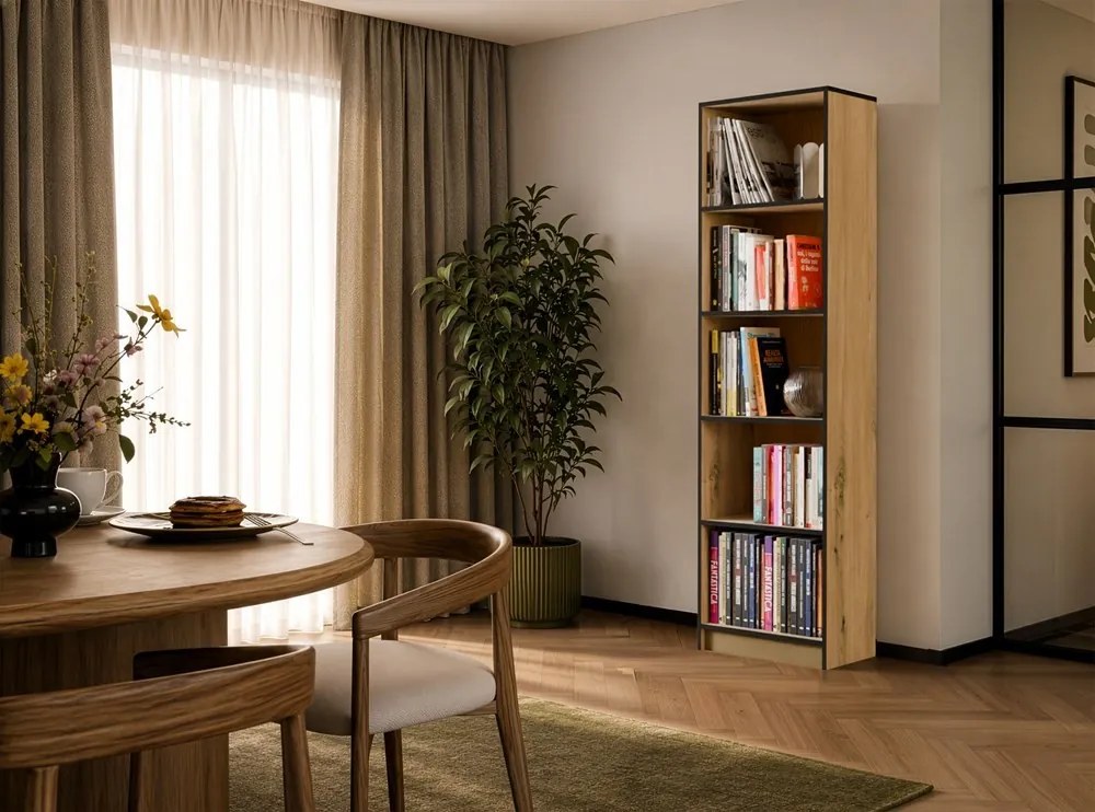 Knihovna R50 50 cm dub Artisan/černá