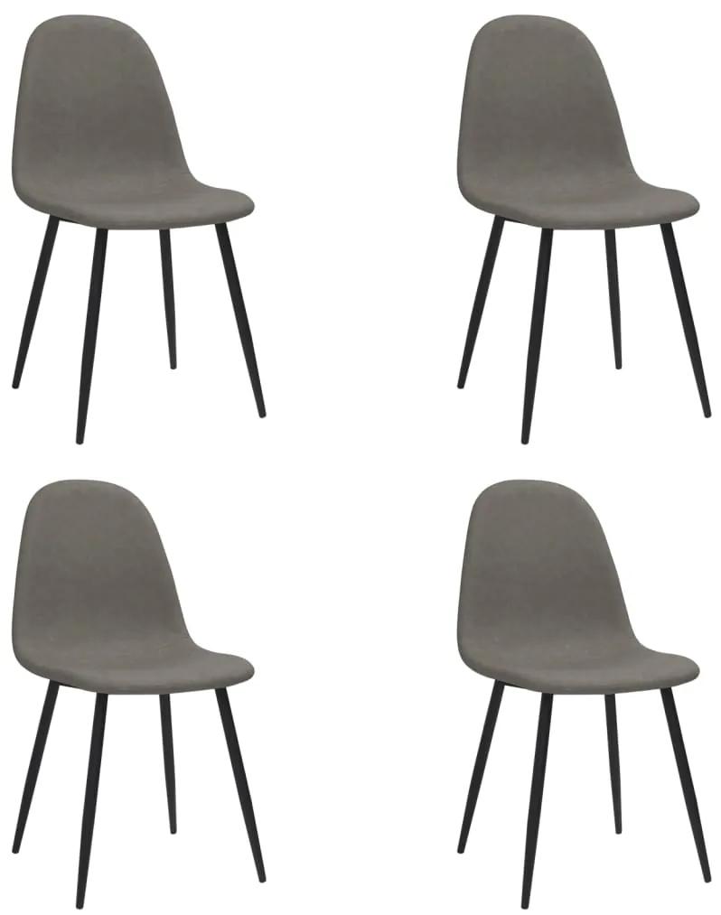 Jedálenské stoličky 4 ks 45x54,5x87 tmavosivé umelá koža 325640