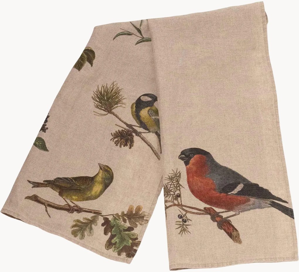 Ľanové kuchynské utierky Small Birds, 2 ks
