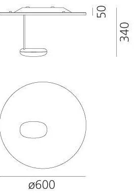 Artemide 1471110A - LED Stmievateľné stropné svietidlo DROPLET LED/29W/230V 3000K