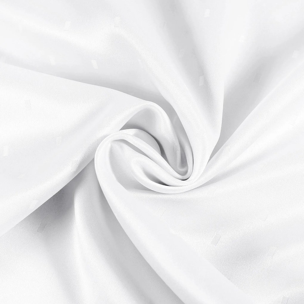 Goldea sviatočný oválny teflónový obrus - biely s lesklými obdĺžnikmi 140 x 280 cm