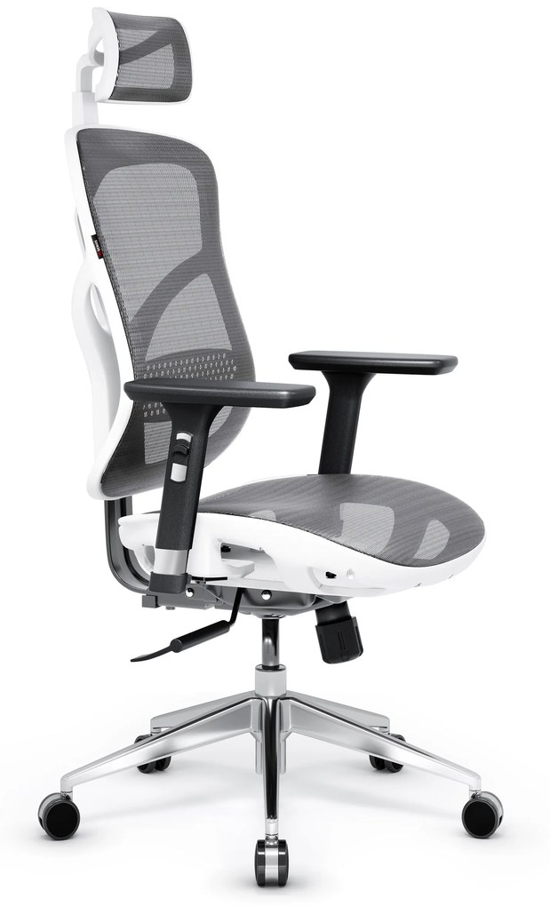 Kancelárska ergonomická stolička Diablo V-Basic, bielo-šedá
