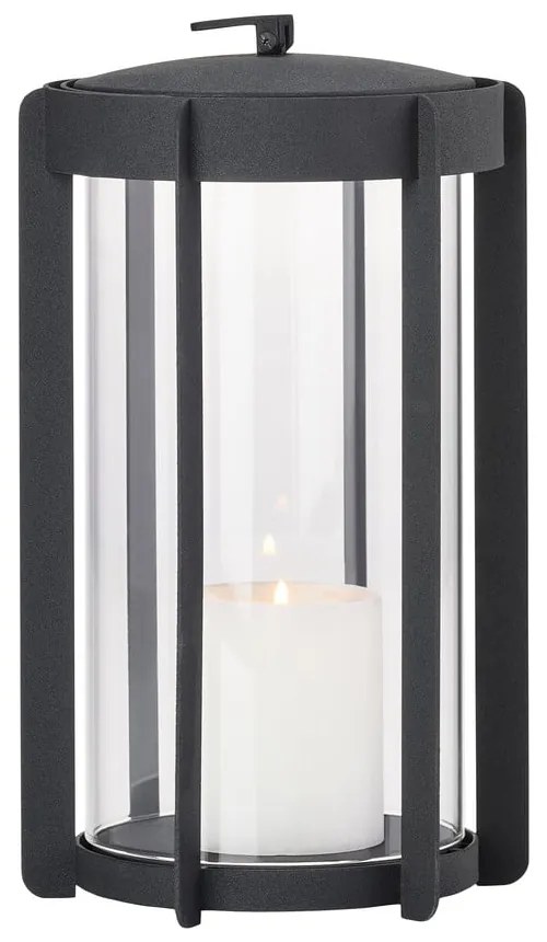 Čierny LED lampáš na USB (výška 25 cm) Firefly – Zone