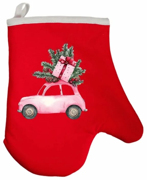 Vianočná kuchynská rukavica Candycar EMI, čierna