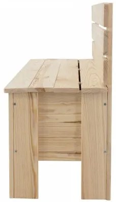 MALÁ DREVENÁ LAVIČKA S ÚLOŽNÝM PRIESTOROM B-12 surová 54x71x29