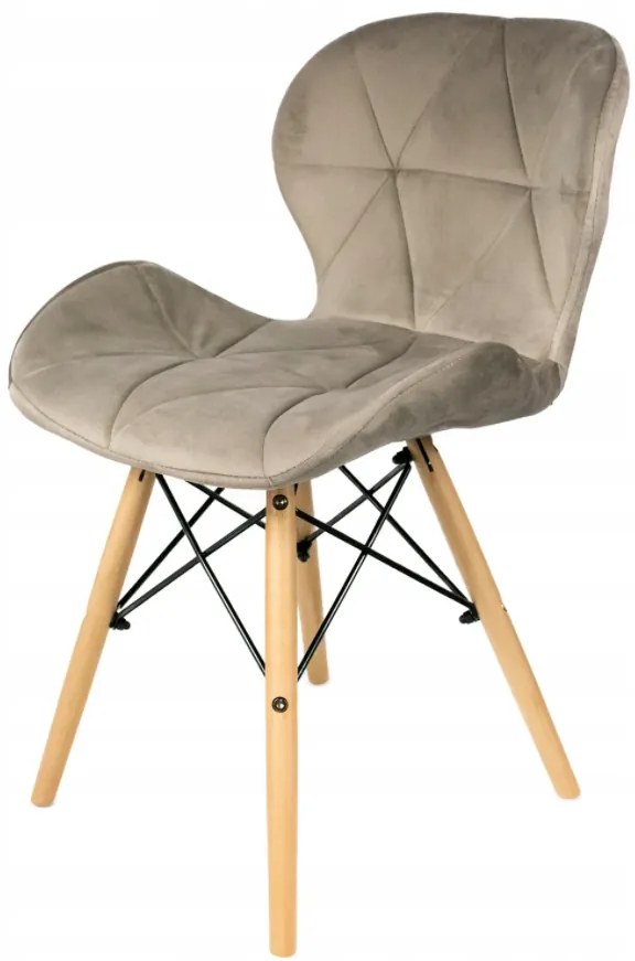 TRENDIE Jedálenská stolička SKY béžová - škandinávsky štýl