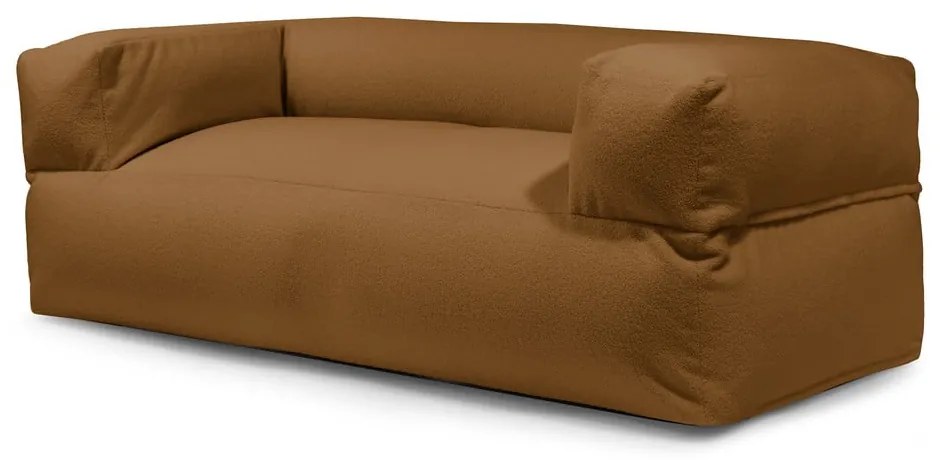 Hnedý sedací vak z textílie buklé Sofa MooG – SLOWDOWN