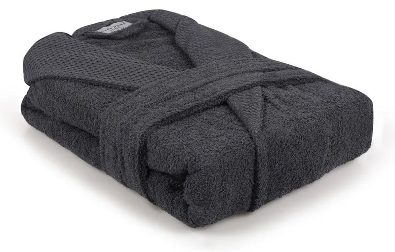 Antracitovosivý bavlnený župan veľkosť M Cappa – Foutastic