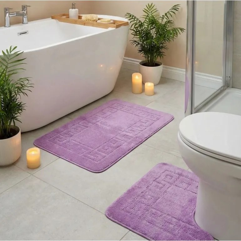 Kúpeľňové predložky set 2 kusov Lia fialové EMI
