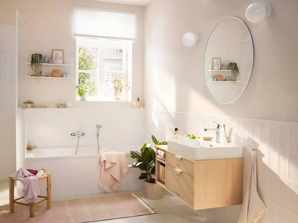 Hansgrohe Rebris S, nástenná vaňová batéria, chrómová, HAN-72440000