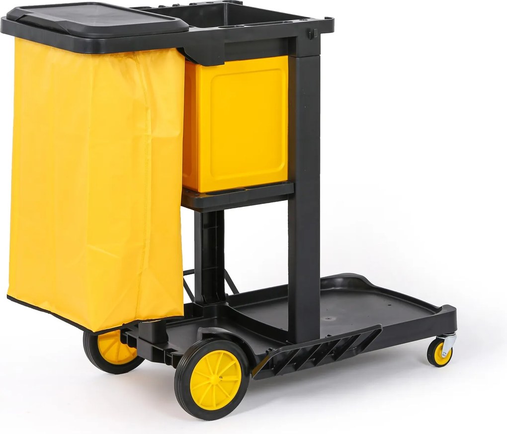 Profesionálny upratovací vozík s vrecom a vekom, 1120 × 470 × 990 mm