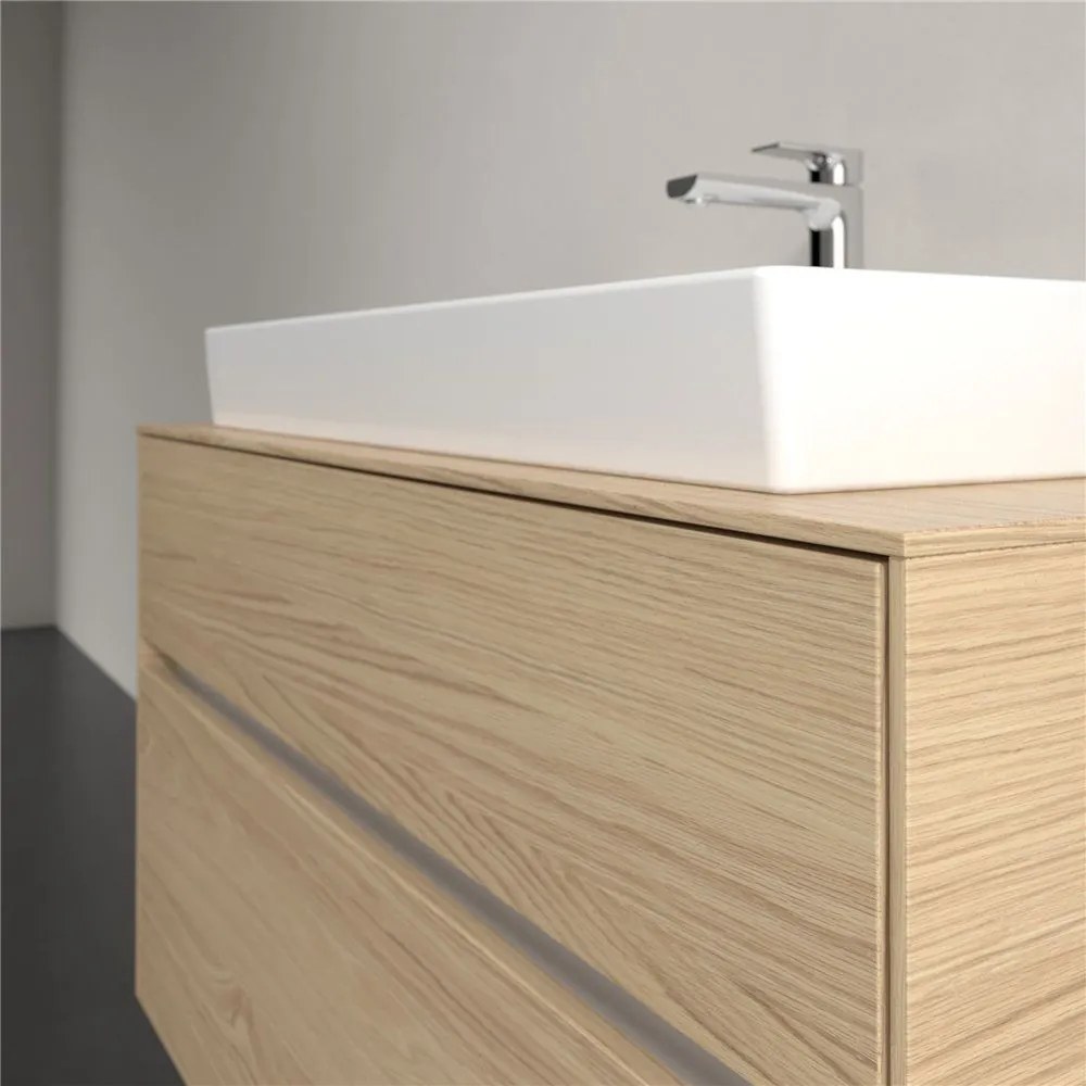 VILLEROY &amp; BOCH Collaro závesná skrinka pod umývadlo na dosku (umývadlo v strede), 2 zásuvky, 1000 x 500 x 548 mm, Nordic Oak, C02000VJ