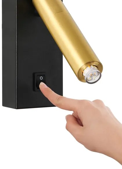 Brilagi - LED Nástenné bodové svietidlo MAYA 1xG9/4W/230V čierna/zlatá