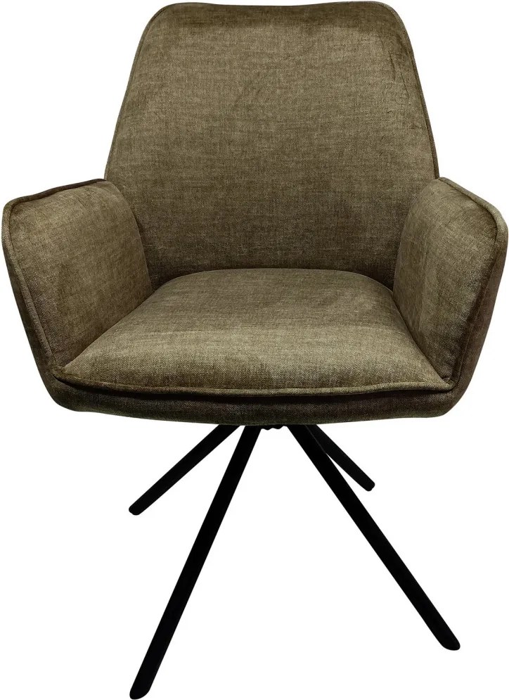 Jedálenská stolička Miracle, olivovo zelená látka