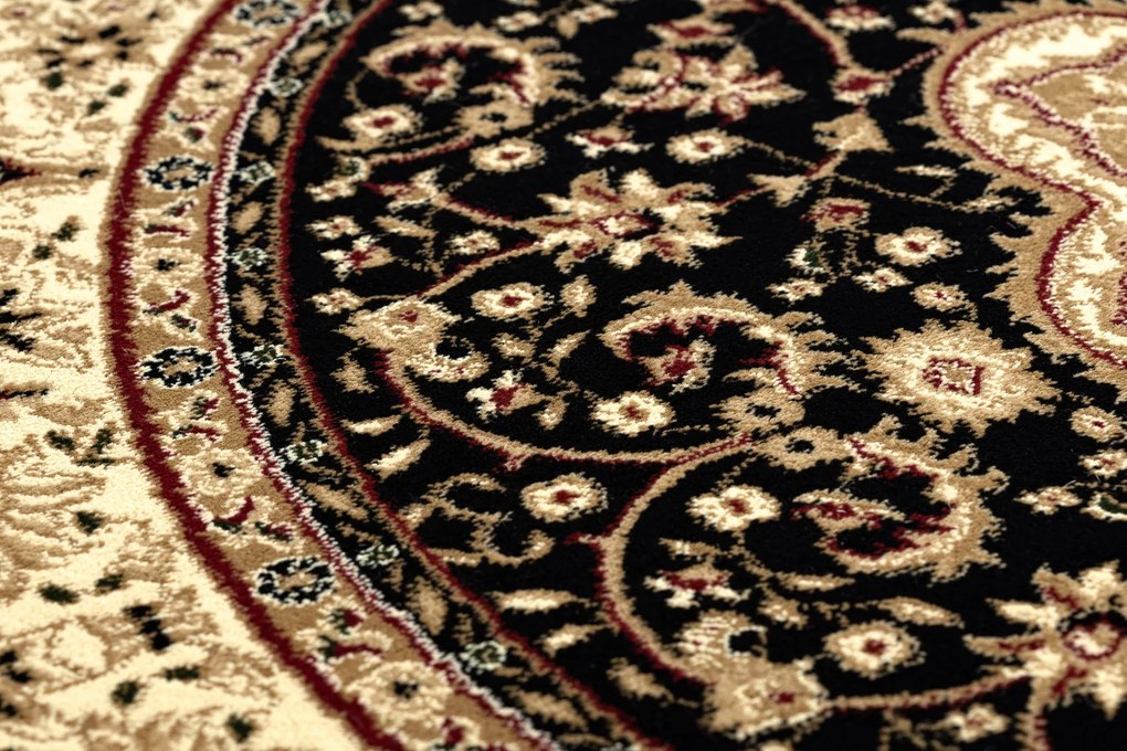 Okrúhly koberec ROYAL ADR model 521 čierny