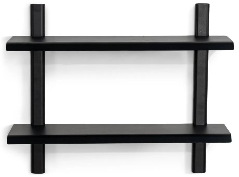 Čierna poschodová kovová polica 60 cm Hola – Spinder Design