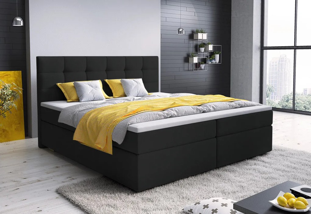 Čalúnená posteľ boxspring GLOSE - cosmic 10 / 180x200 / bez vrchného matraca