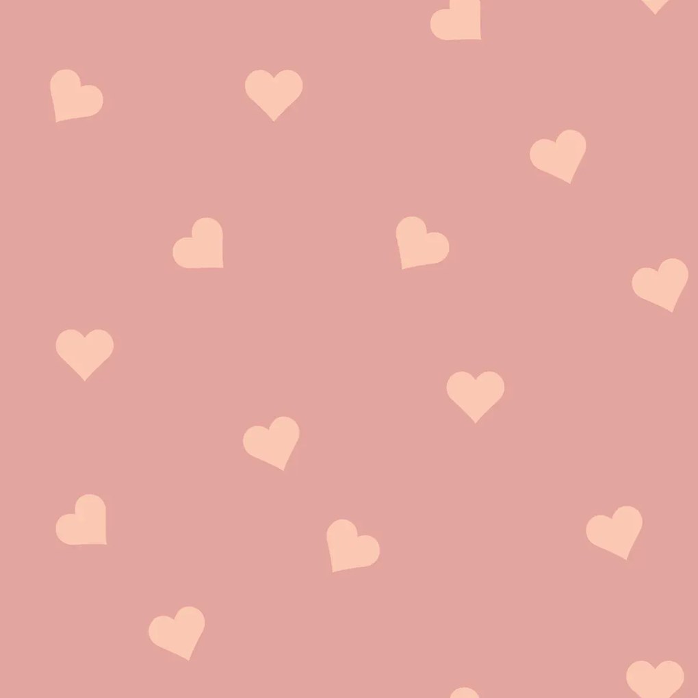 Tapeta ružová broskyňové srdiečka 280×50 cm