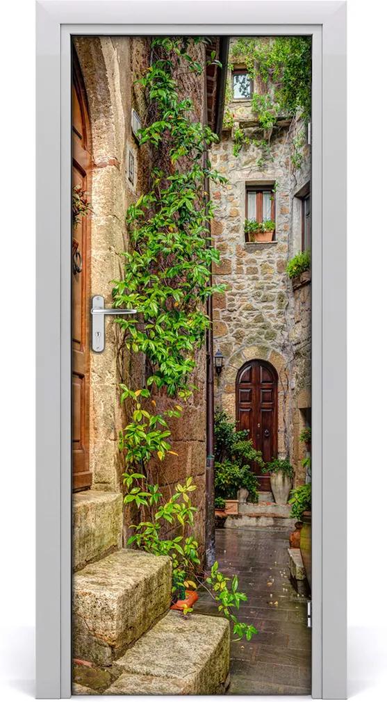 Fototapeta samolepiace na dvere  talianskej uličky