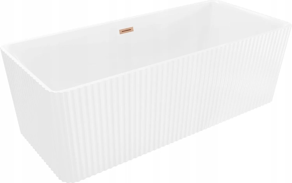 Mexen Nila voľne stojaca vaňa 170x75 cm, biela, brúsená meď