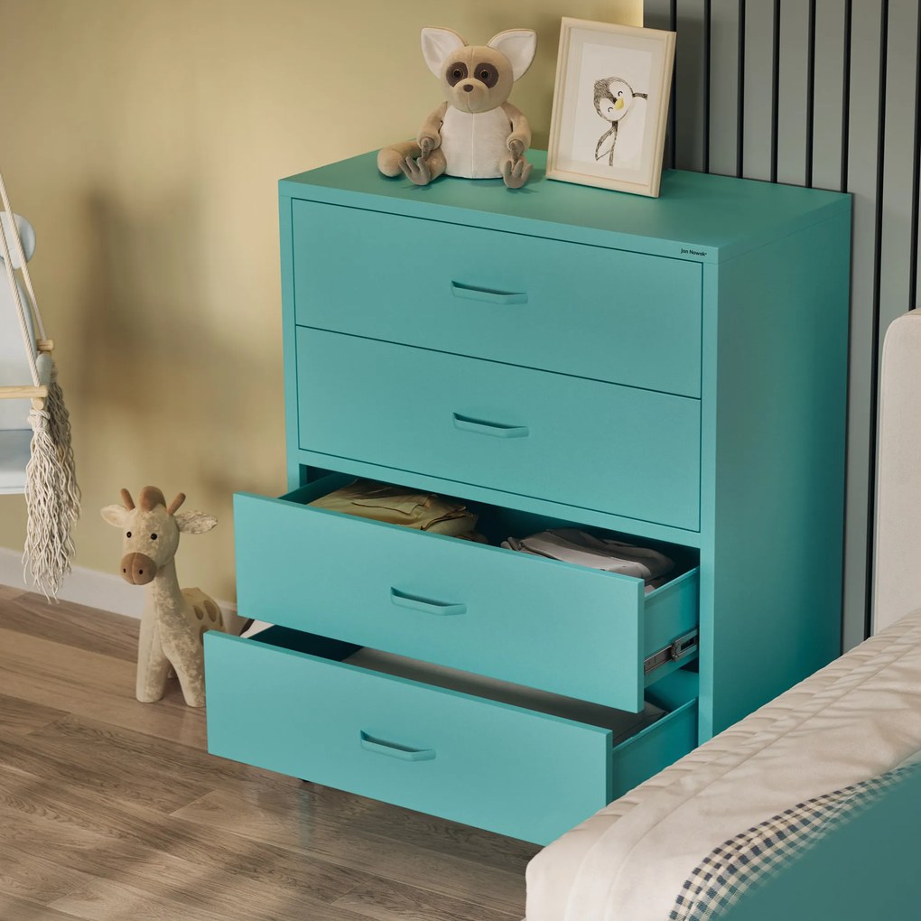 Komoda CARLA, 800 x 1015 x 400 mm, Modern: morská farba