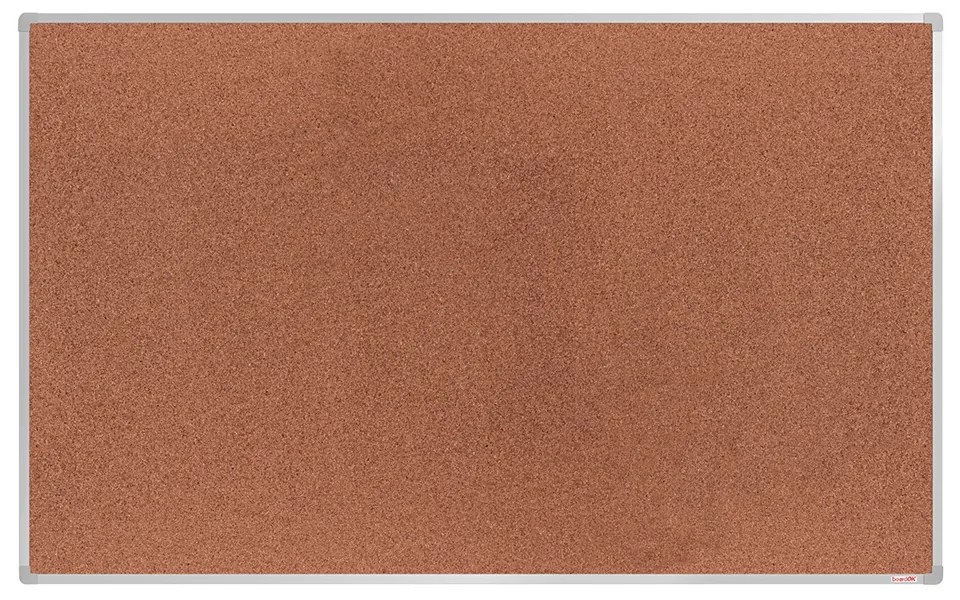 Korková nástenka boardOK v hliníkovom ráme, 2000 x 1200 mm, eloxovaný rám