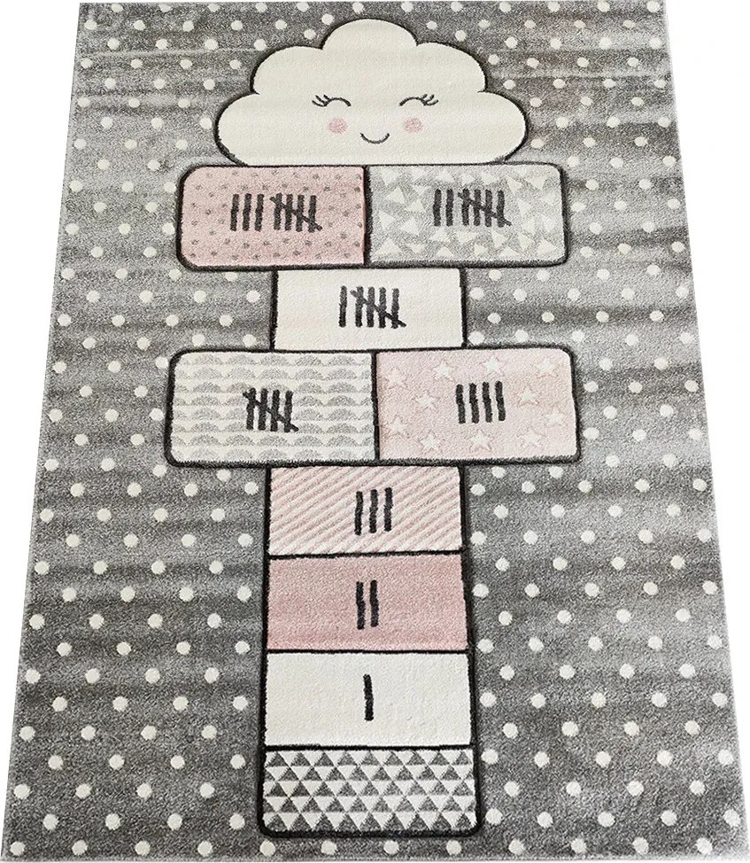 BE Koberec Smart Kids 22604 GREY – sivý obdĺžnikový Rozmer: 160x230 cm