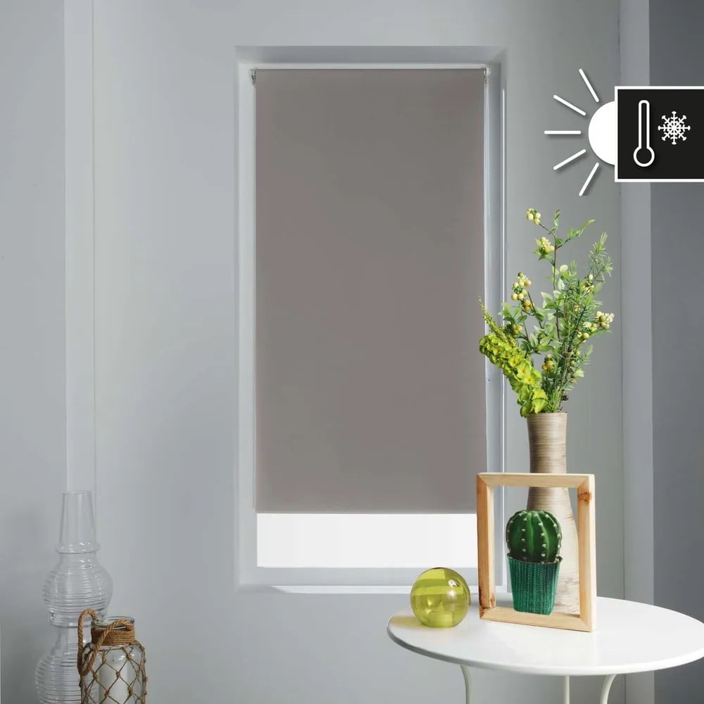 Svetlohnedá textilná roleta 90x180 cm Occult – douceur d'intérieur