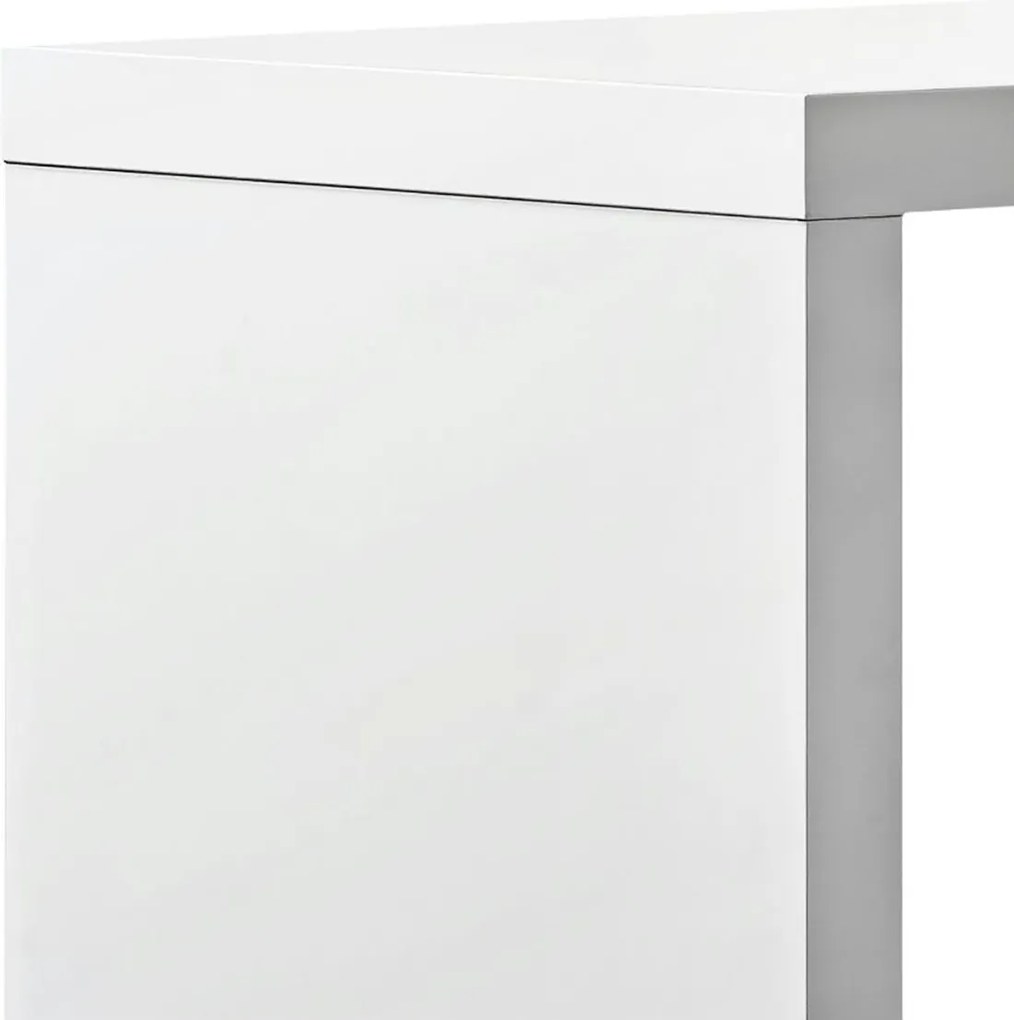 Sconto Barový stôl s regálom BART biela