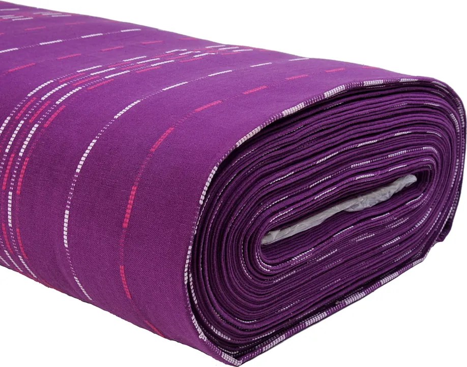 Biante Bavlnený okrúhly obrus Olivia OL-002 Pásiky na fialovom Ø 120 cm