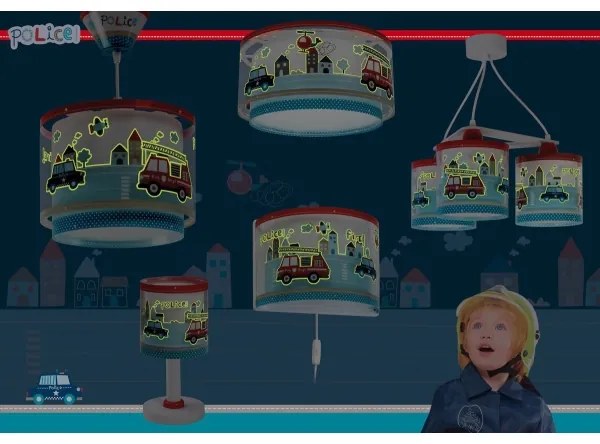 Dalber 60611N - LED detská lampička POLICE 1xG4/4W/230V pestrofarebná