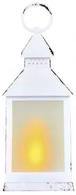 LED dekorácia – lampáš mliečna biela, 3x AAA, vnútorný, vintage, časovač